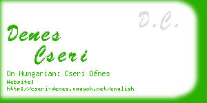 denes cseri business card
